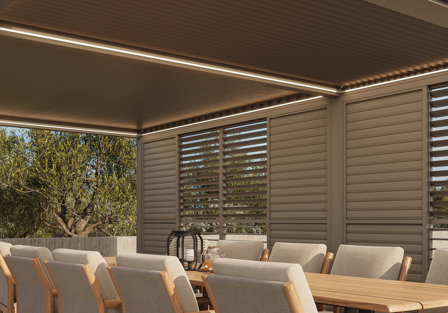 Luxe Pergola Louvered Side Walls