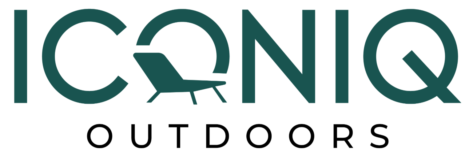 Iconiq Outdoors logo with a chair icon on a white background