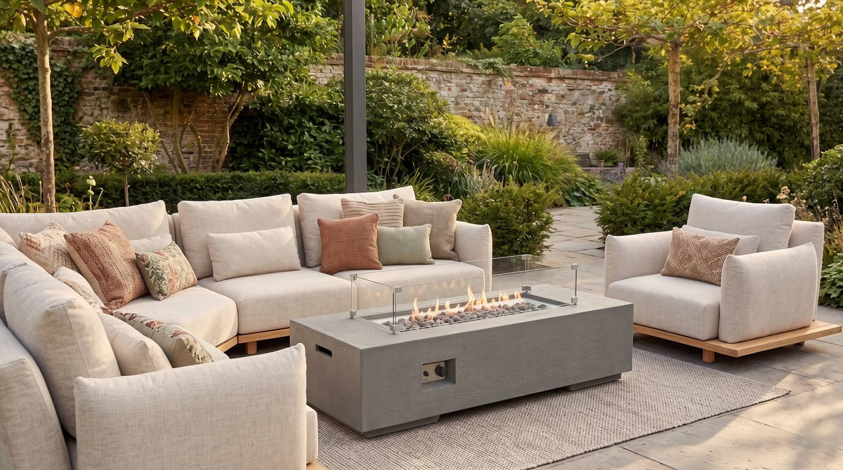Lorvano Fire Table Grey