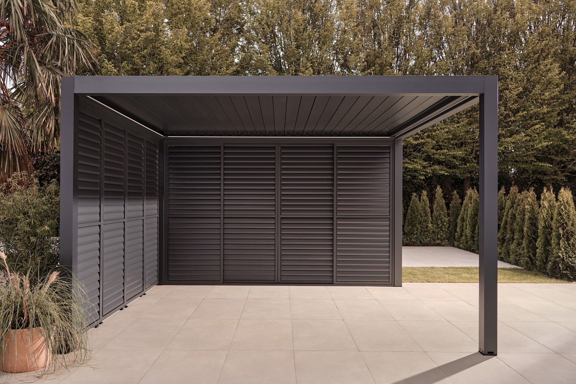 Luxe Pergola Louvered Side Walls
