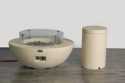Sorvello Fire Bowl Grey Camel Sand